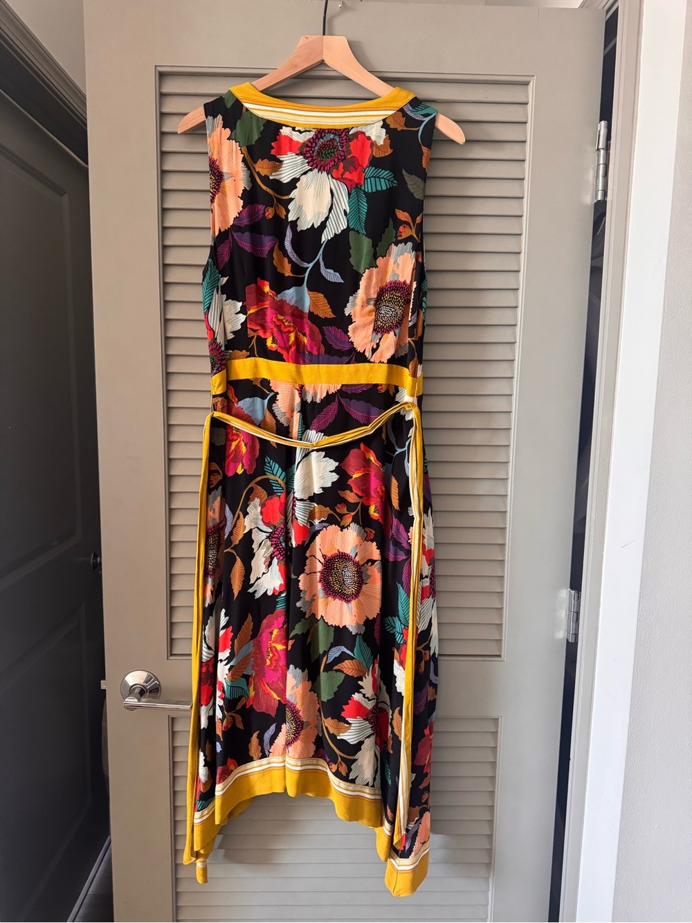 Anthropologie Maeve | Rare Cottage Core Botanica Wrap Midi Dress ~ US 14 - Picture 9 of 9